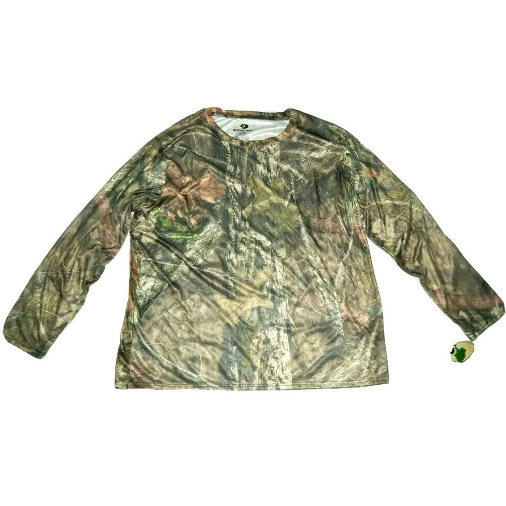 Mossy Oak Camo Hunting Outdoor Knit Pullover Shirt Men's 3XL Long Sleeve